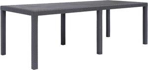 Maison Exclusive - Záhradný stôl hnedý 220x90x72 cm plastový ratanový vzhľad