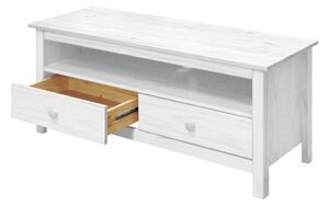 IDEA nábytok TV stolík 2 zásuvky TORINO biely