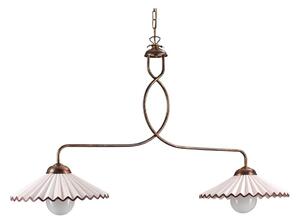 ONLI - Luster na reťazi ROSINA 2xE27/22W/230V bronzová