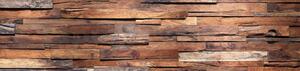 Samolepiace tapety za kuchynskú linku, rozmer 260 cm x 60 cm, drevená stena, DIMEX KI-260-063
