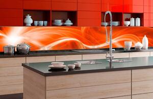 Samolepiace tapety za kuchynskú linku, rozmer 350 cm x 60 cm, abstrakt oranžový, DIMEX KI-350-037