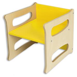 Hajdalánek Rastúca stolička TETRA 3v1 pre materské školy (žltá) TETRANATURZLUTA