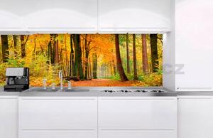 Samolepiace tapety za kuchynskú linku, rozmer 180 cm x 60 cm, les v jeseni, DIMEX KI-180-045