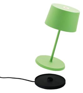 Zafferano Olivia mini stolová lampa batérie zelená