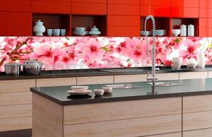 Samolepiace tapety za kuchynskú linku, rozmer 350 cm x 60 cm, jabloňové kvety, DIMEX KI-350-054