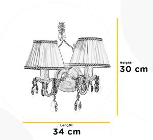 ONLI - Nástenné svietidlo KAREN 2xE14/6W/230V bronzová