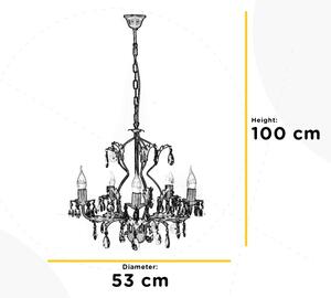 ONLI - Luster na reťazi TERESA 5xE14/6W/230V biela