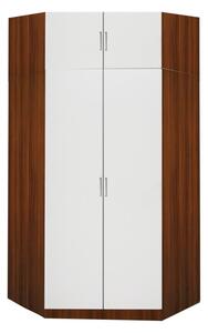 Skriňa rohová ESO 61550 orech/biela
