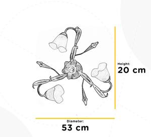 ONLI - Stropné svietidlo LUCREZIA 3xE14/6W/230V bronzová