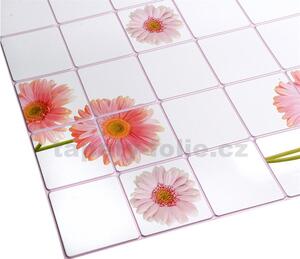 Obkladové panely 3D PVC TP10014007, cena za kus, rozmer 955 x 480 mm, kvety gerbery, GRACE