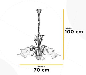 ONLI - Luster na reťazi LUCREZIA 5xE14/6W/230V bronzová