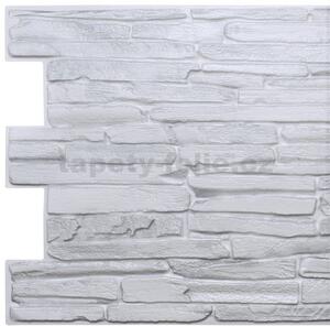 Obkladové panely 3D PVC TP10015931, cena za kus, rozmer 980 x 500 mm, kameň svetlo sivý, GRACE