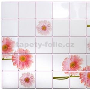 Obkladové panely 3D PVC TP10014007, cena za kus, rozmer 955 x 480 mm, kvety gerbery, GRACE
