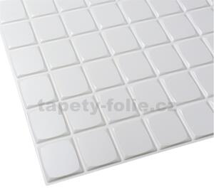 Obkladové panely 3D PVC TP10009957, cena za kus, rozmer 960 x 480 mm, mozaika biela malá, GRACE
