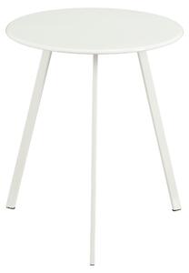 Mica Decorations Seattle – vonkají stolík – okrúhly konferenný stolík – stolík na kvety a kávový stolík – V45 x Ø38 cm – kov – biely