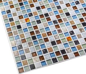 Obkladové panely 3D PVC TP10007058, cena za kus, rozmer 955 x 480 mm, mozaika Island modrá, GRACE
