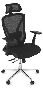 Kancelárska ergonomická stolička FLIP — sieť, čierna