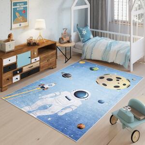 Detský koberec s motívom kozmonauta a planét Šírka: 120 cm | Dĺžka: 170 cm