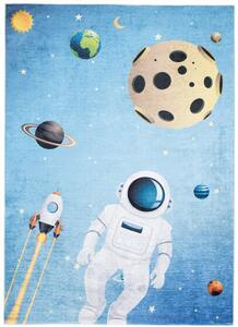 Detský koberec s motívom kozmonauta a planét Šírka: 80 cm | Dĺžka: 150 cm