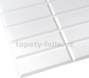 Obkladové panely 3D PVC TP10014036, cena za kus, rozmer 955 x 480 mm, obklad biely Metrostyle, GRACE