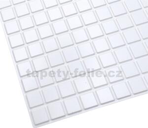 Obkladové panely 3D PVC TP10006531, cena za kus, rozmer 955 x 480 mm, mozaika biela, GRACE