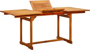 Maison Exclusive - Záhradný jedálenský stôl (120-170)x80x75 cm masívne akáciové drevo