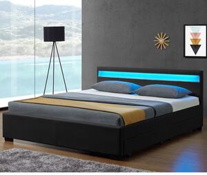 Čalúnená posteľ Lyon 140 x 200 cm - čierna