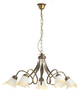 ONLI - Luster na reťazi DOPPIO GIRO 5xE14/6W/230V bronzová