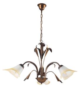ONLI - Luster na reťazi LUCREZIA 3xE14/6W/230V bronzová