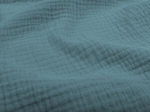 Biante Mušelínové posteľné obliečky Nature MSN-014 Svetlo petrolejové Jednolôžko 140x200 a 70x90 cm