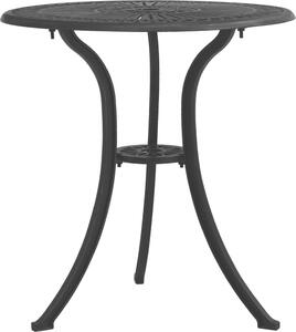 Maison Exclusive – Záhradný stôl, ierny, 62 x 62 x 65 cm, liate hliníkové