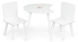 Detský stôl so stoličkami Ecotoys biely