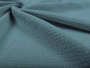 Biante Mušelínové posteľné obliečky Nature MSN-014 Svetlo petrolejové Jednolôžko 140x200 a 70x90 cm