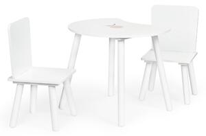 Detský stôl so stoličkami Ecotoys biely