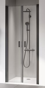Kermi Cada XS sprchové dvere 95 cm výklopné čierna matná/priehľadné sklo CKPTD095203PK