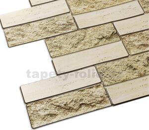 Obkladové panely 3D PVC TP10013971, cena za kus, rozmer 980 x 490 mm, obkladový pieskovec béžový, GRACE