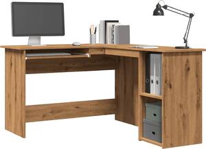 Maison Exclusive - Rohový písací stôl Artisan z dubového dreva 120x140x75 cm Drevený materiál