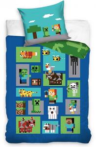 TipTrade Bavlnené obliečky 140x200 + 70x90 cm - Minecraft Figure