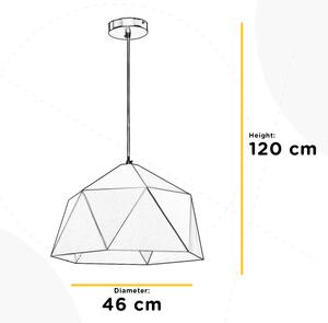 ONLI - Luster na lanku YONG 1xE27/22W/230V čierna pr. 46 cm