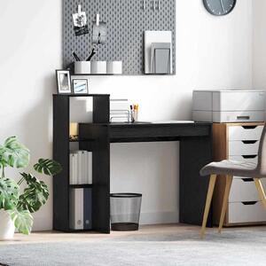 Maison Exclusive – písací stôl, čierna farba, vzhľad dubového dreva, materiál: drevotrieska