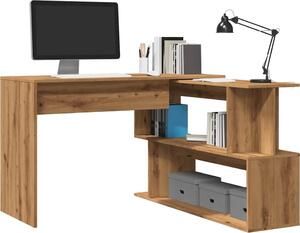 Maison Exclusive - Rohový písací stôl Artisan z dubového dreva 200,5 x 50 x 76 cm Drevený materiál