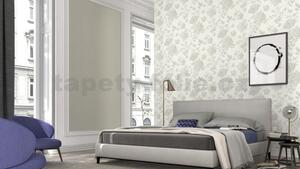 Vliesové tapety na stenu Classic 6335-31, rozmer 10,05 m x 0,53 cm, kvety sivé na textilnom podklade, Erismann