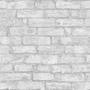 Vliesové tapety na stenu Imitations 6318-10, rozmer 10,05 m x 0,53 cm, tehlová stena sivá, Erismann