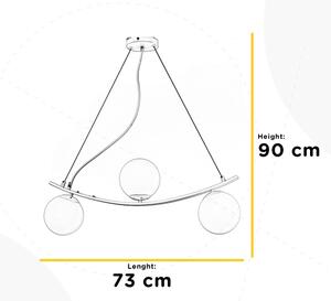 ONLI - Luster na lanku TRIO 3xE14/6W/230V čierna