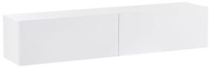 Závesná skrinka pod TV biela 140 cm tv stolík na stenu minimalistický dizajn obývacia izba