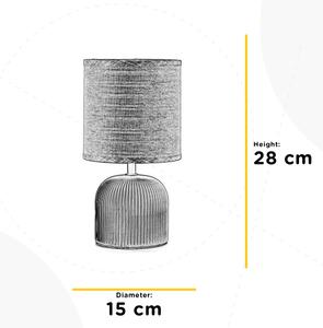ONLI - Stolná lampa SHELLY 1xE27/22W/230V šedá 28 cm