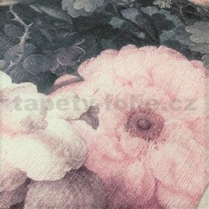 Vliesové tapety na stenu Metropolitan Stories 36921-2, rozmer 10,05 m x 0,53 m, florálny vzor ružovo-čierny, A.S.Création