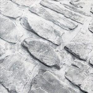 Vliesové tapety na stenu IL DECORO 36370-1, rozmer 10,05 m x 0,53 m, ukladaný kameň sivý, A.S.Création