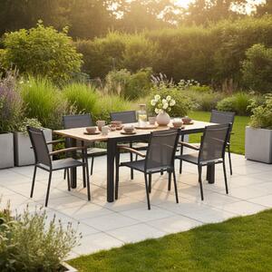 ZÁHRADNÝ STÔL, drevo, kov, 150-200/90 90/75 cm Gardenson - Online Only záhrada, Online Only
