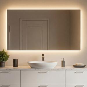 Nástenne zrkadlo do kupelne s osvetlenim LED 120x70cm so studenou farbou LED 7000K, teplou farbou 3000K alebo neutrálnou farbou 4500K